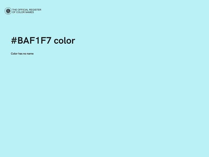 #BAF1F7 color image