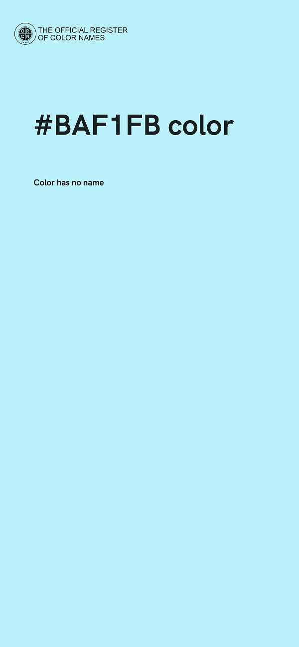#BAF1FB color image