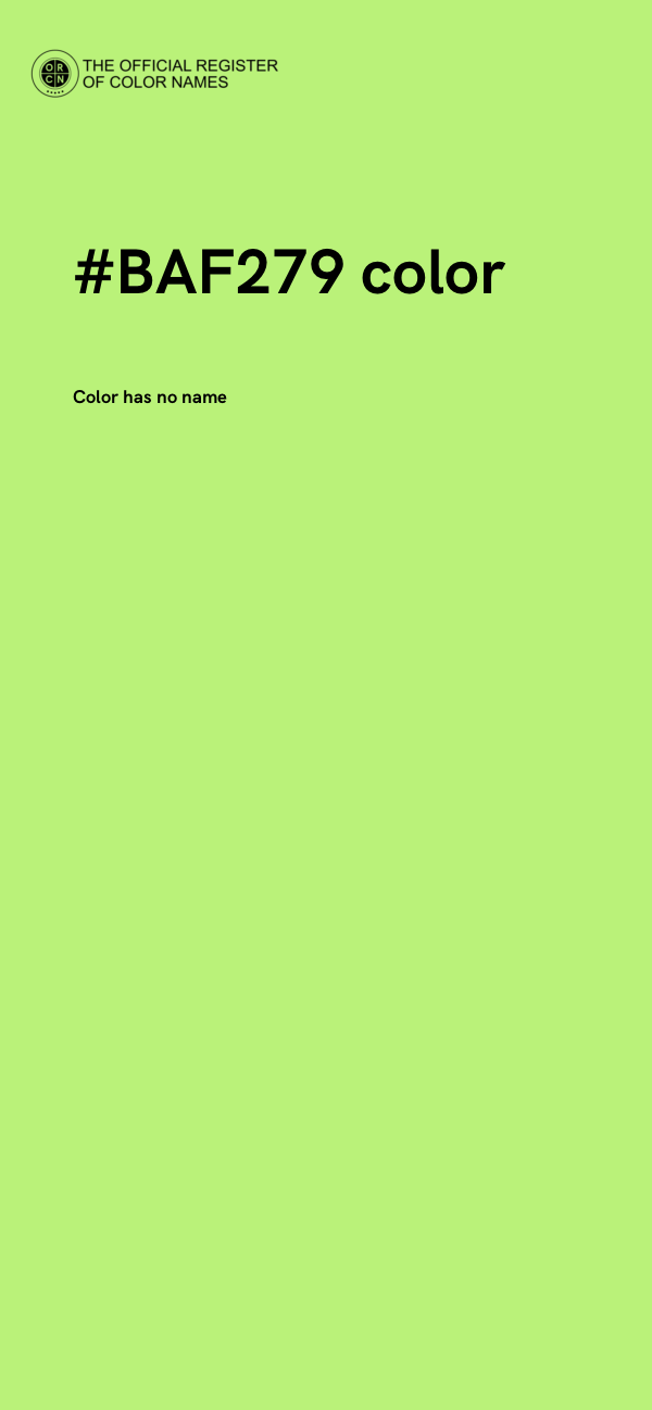 #BAF279 color image