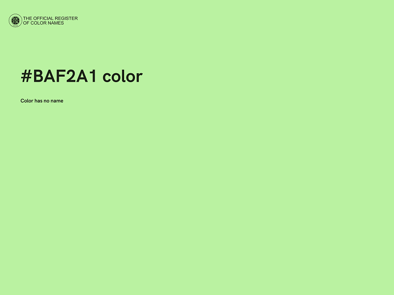 #BAF2A1 color image