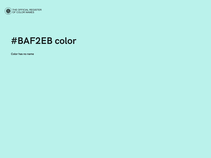 #BAF2EB color image