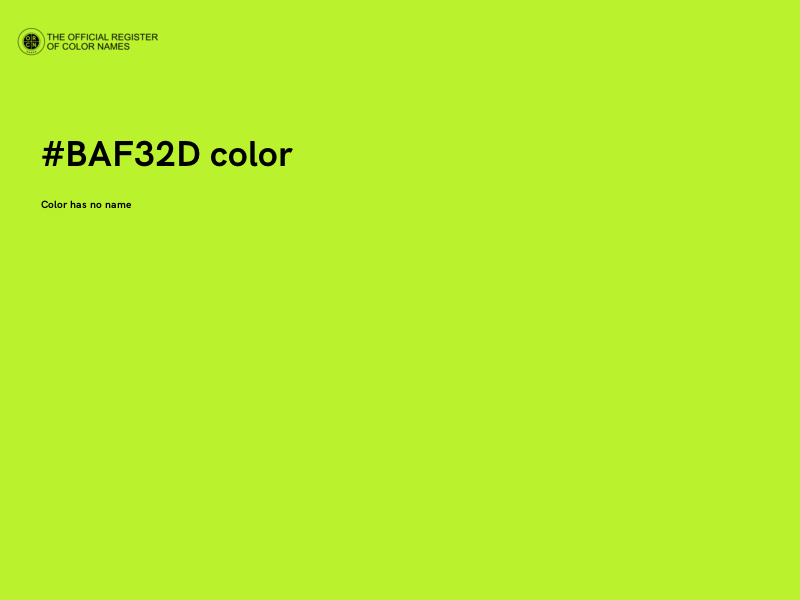 #BAF32D color image