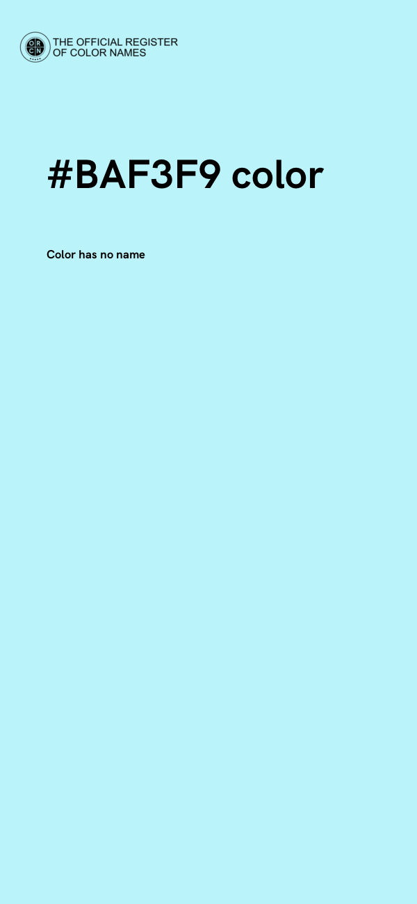 #BAF3F9 color image