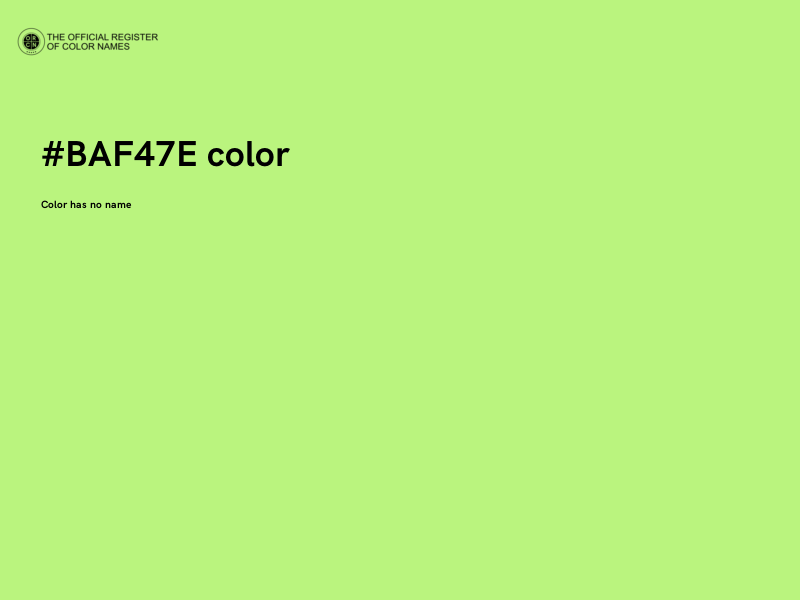 #BAF47E color image