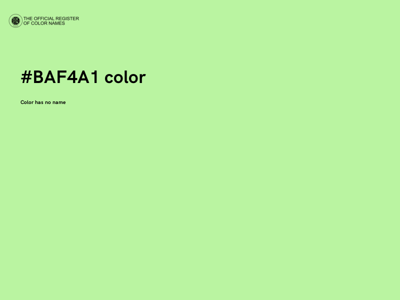 #BAF4A1 color image