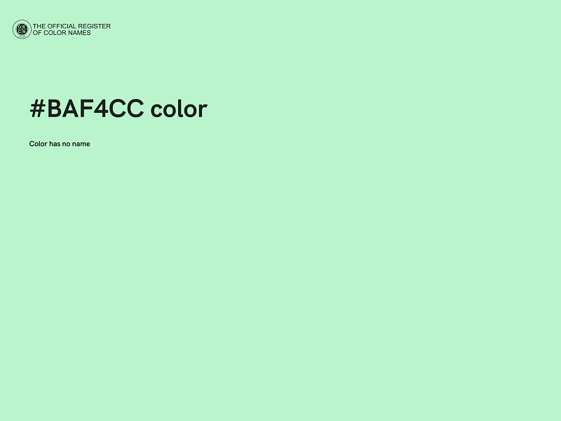 #BAF4CC color image