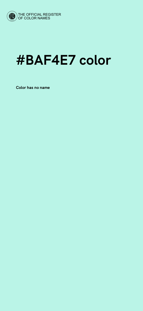 #BAF4E7 color image