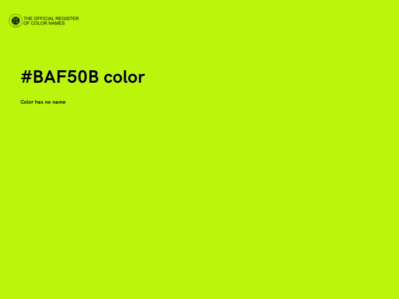 #BAF50B color image