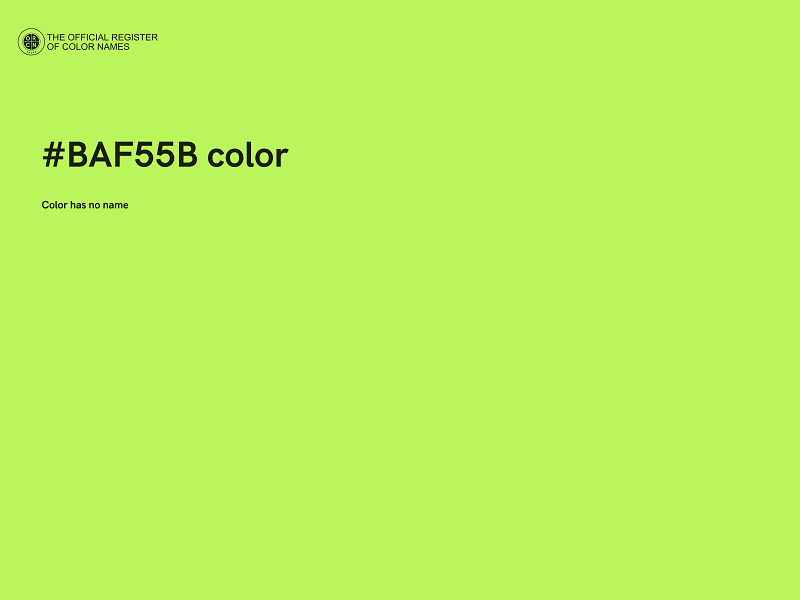 #BAF55B color image