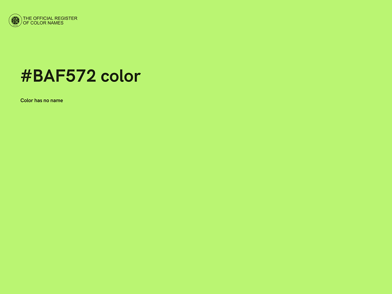 #BAF572 color image