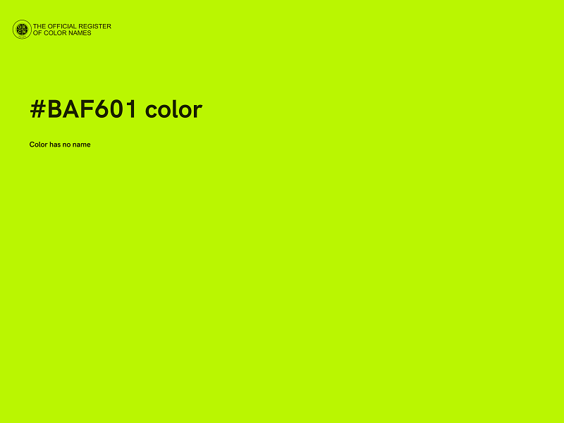 #BAF601 color image