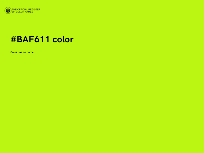 #BAF611 color image