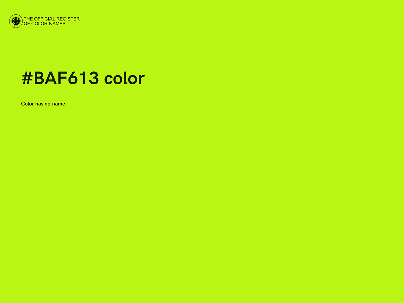 #BAF613 color image