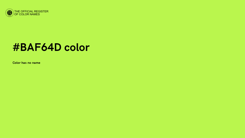 #BAF64D color image