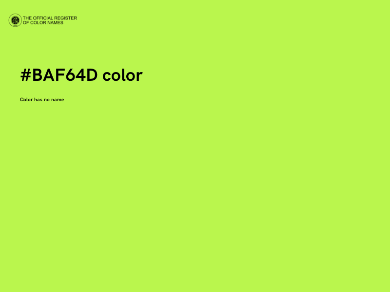#BAF64D color image
