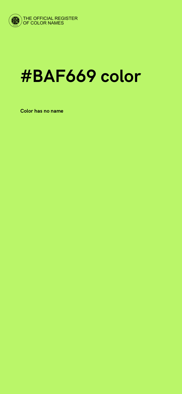 #BAF669 color image