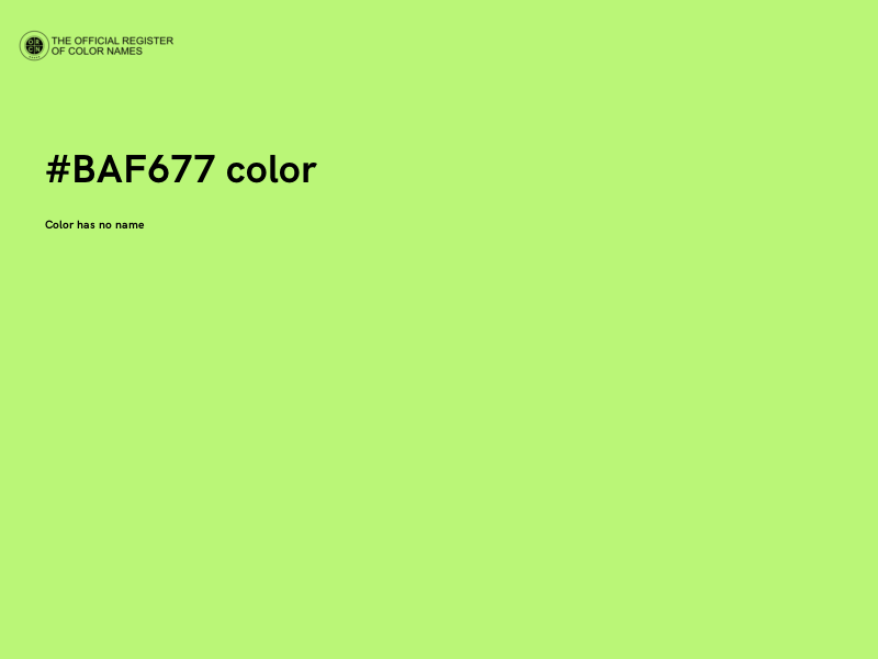 #BAF677 color image