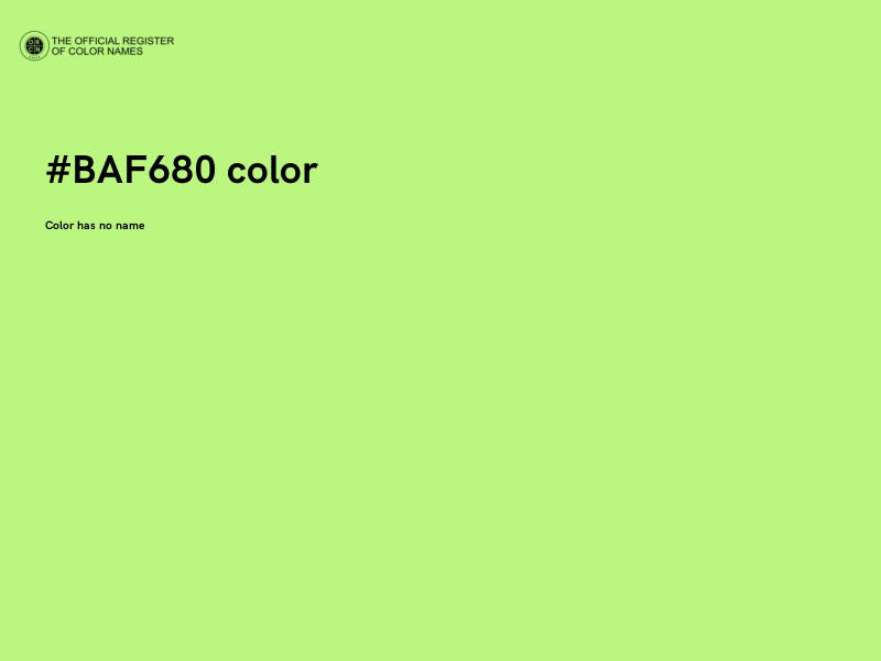 #BAF680 color image