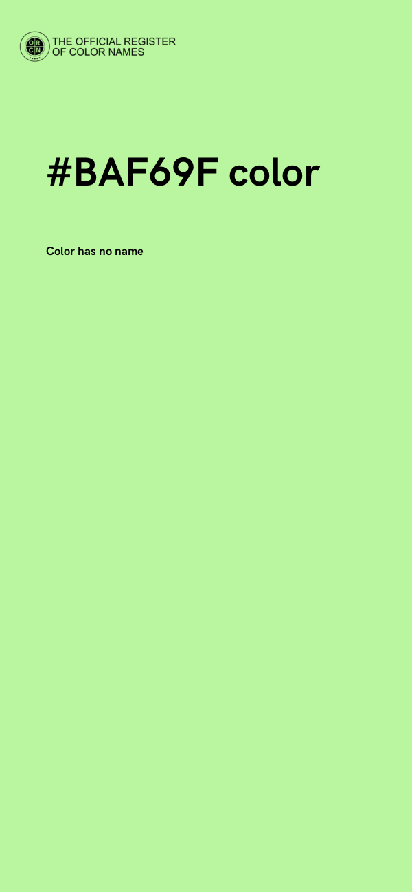 #BAF69F color image
