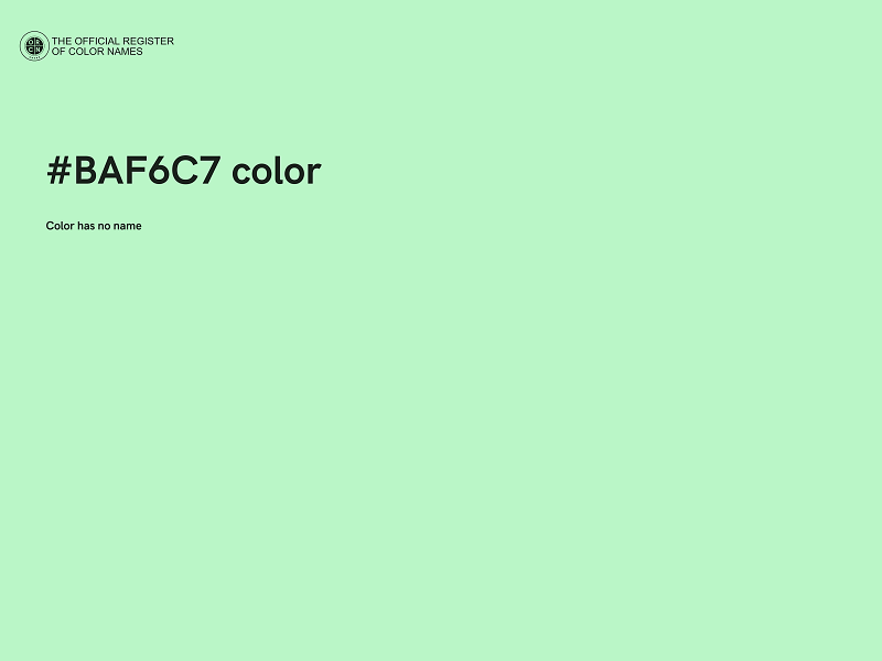 #BAF6C7 color image