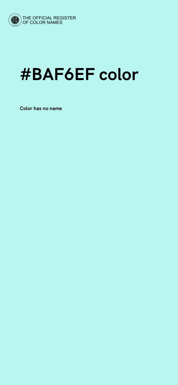 #BAF6EF color image