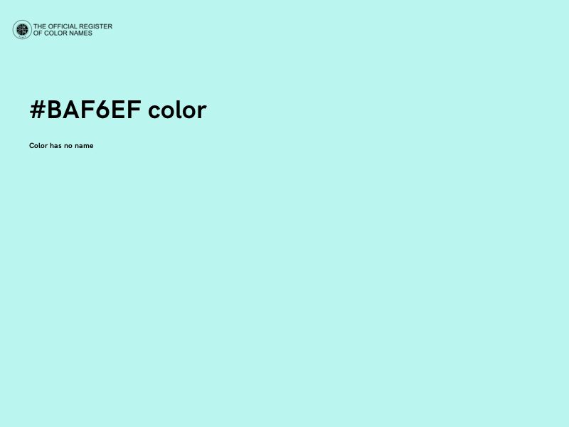 #BAF6EF color image