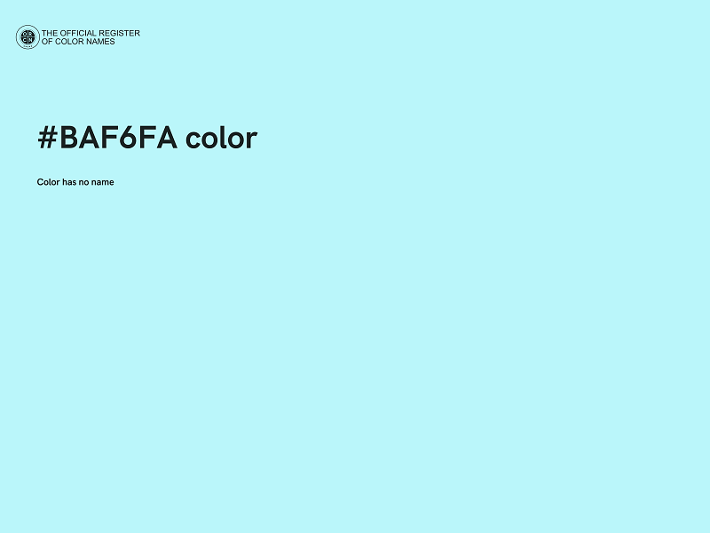 #BAF6FA color image