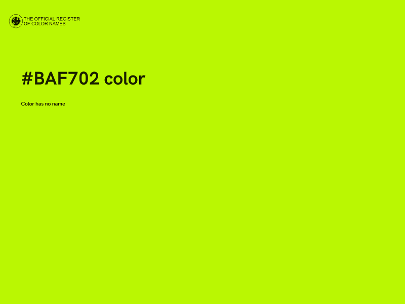 #BAF702 color image