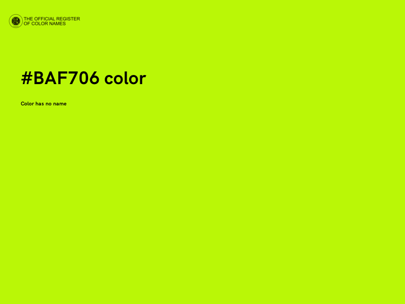 #BAF706 color image
