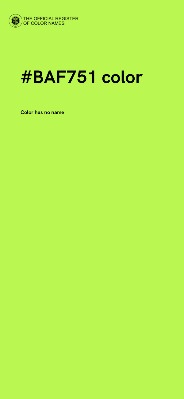 #BAF751 color image