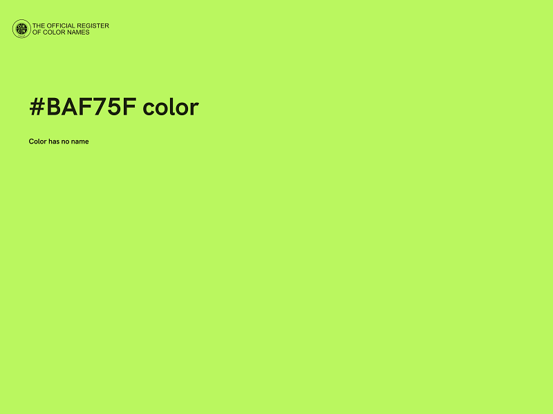 #BAF75F color image