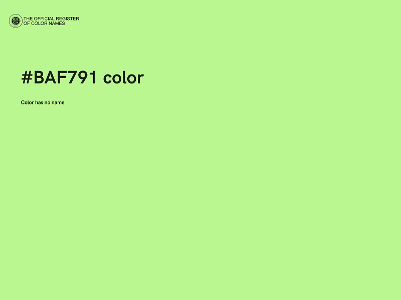 #BAF791 color image