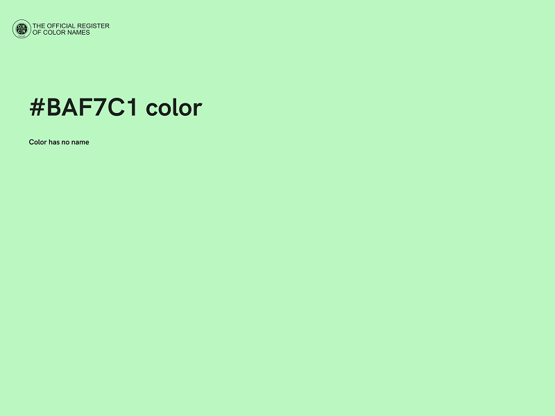 #BAF7C1 color image