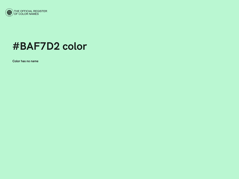 #BAF7D2 color image