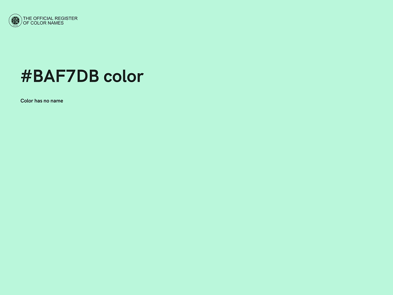 #BAF7DB color image