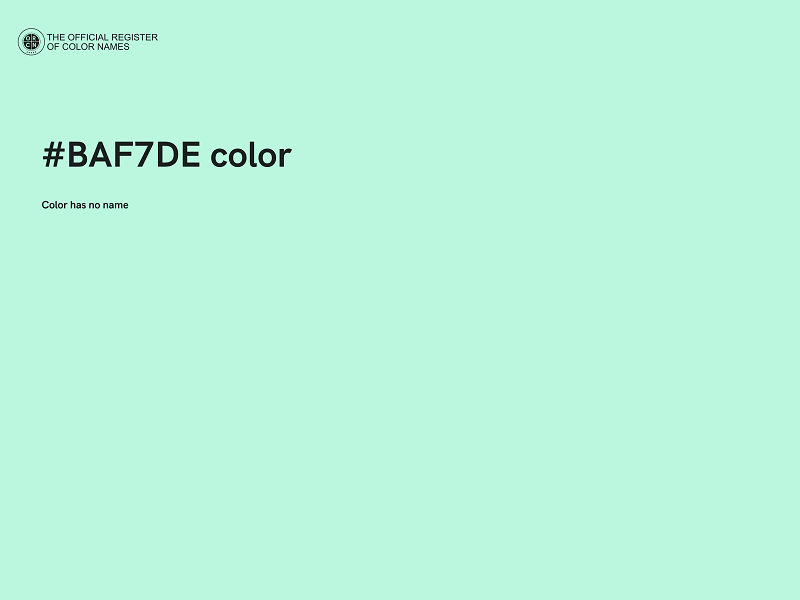 #BAF7DE color image