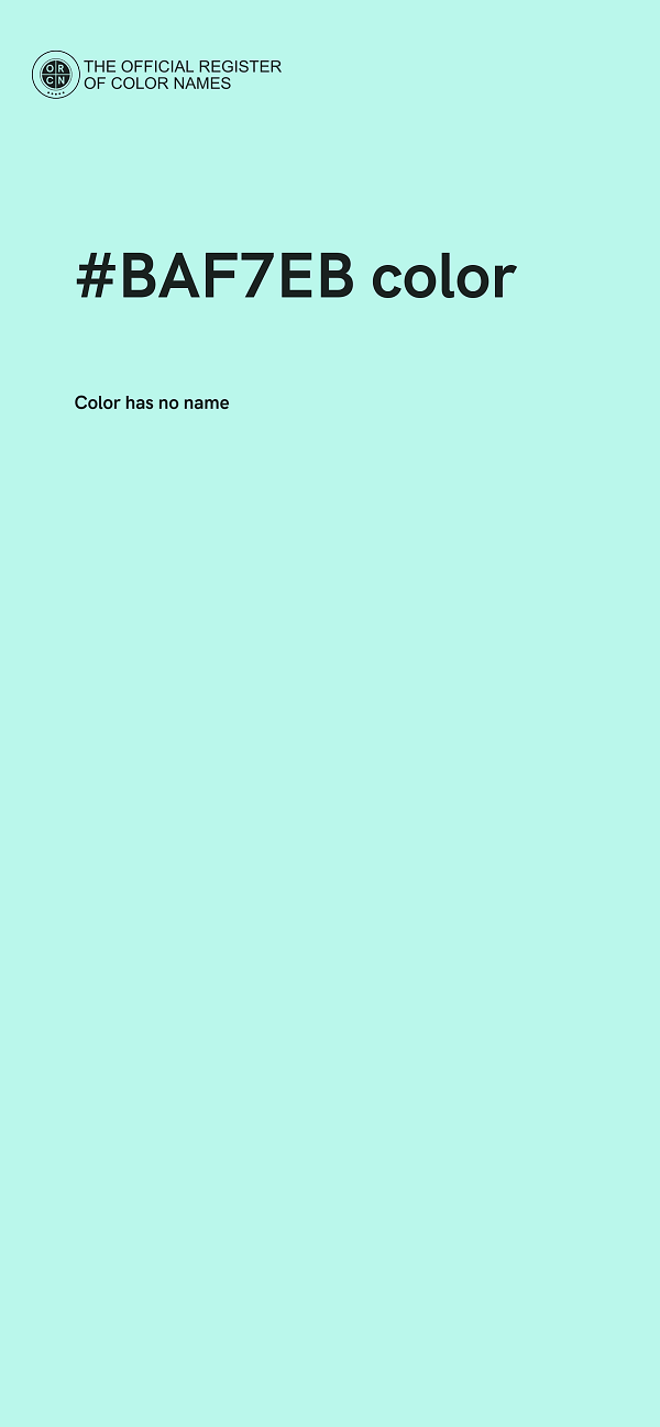 #BAF7EB color image