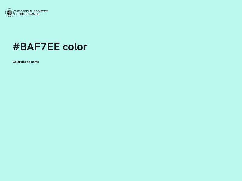 #BAF7EE color image