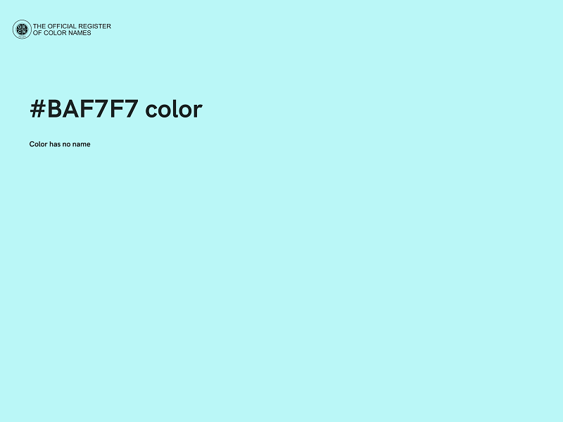 #BAF7F7 color image