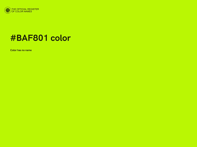 #BAF801 color image