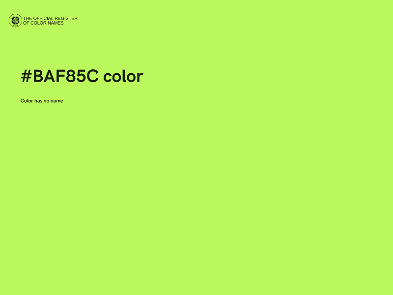 #BAF85C color image
