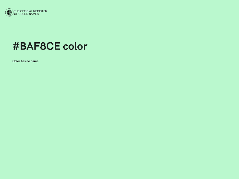 #BAF8CE color image