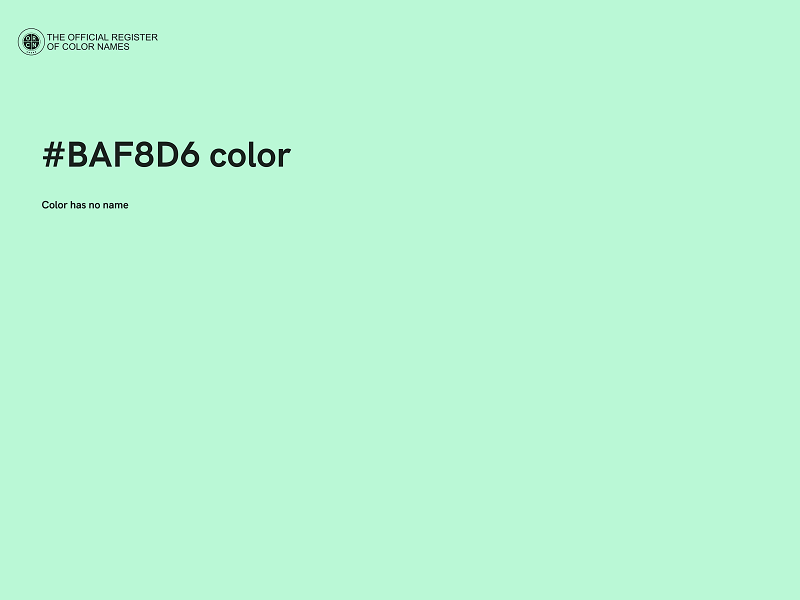 #BAF8D6 color image