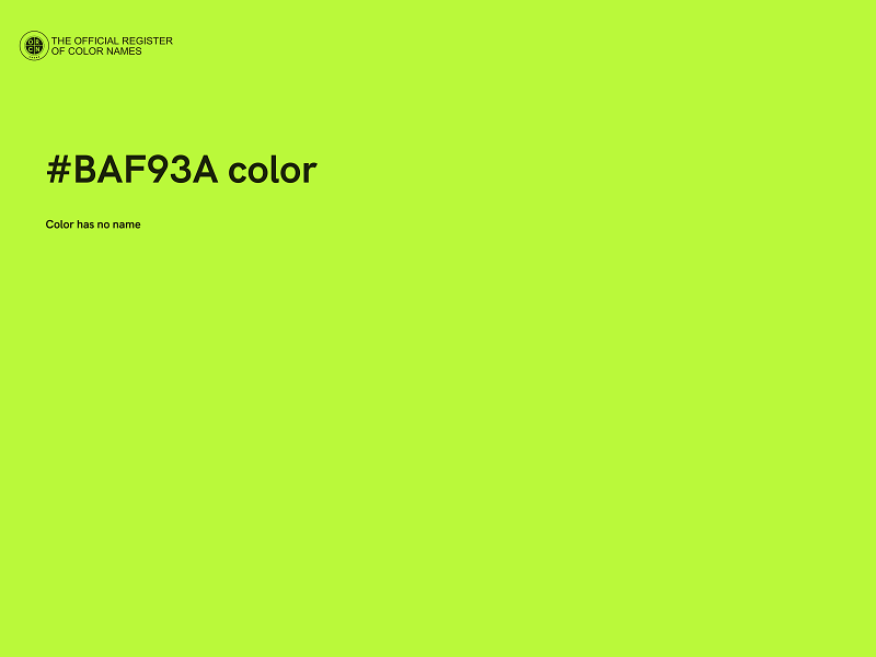 #BAF93A color image