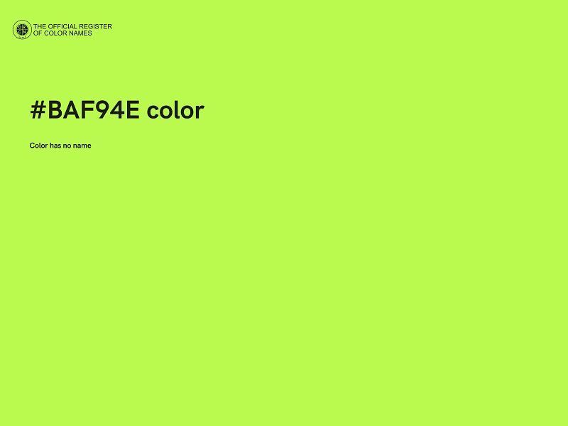 #BAF94E color image
