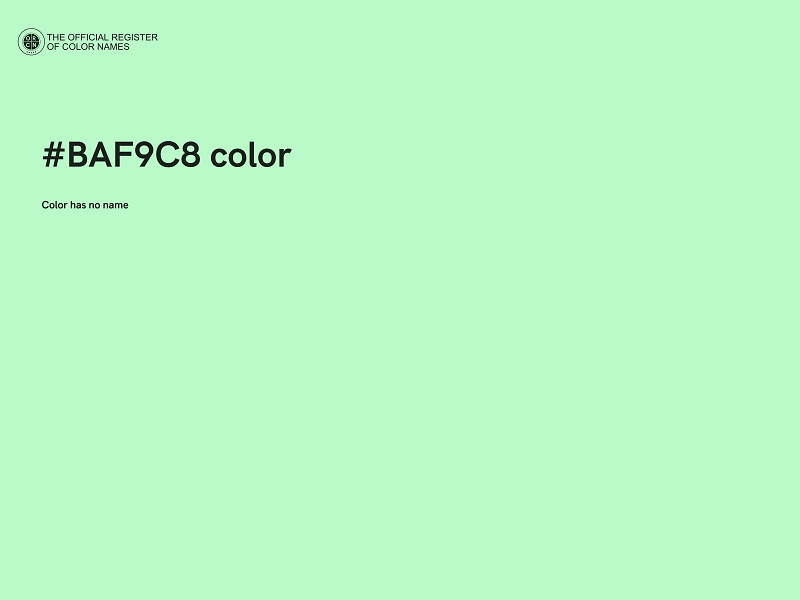 #BAF9C8 color image