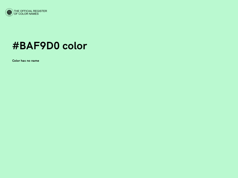 #BAF9D0 color image