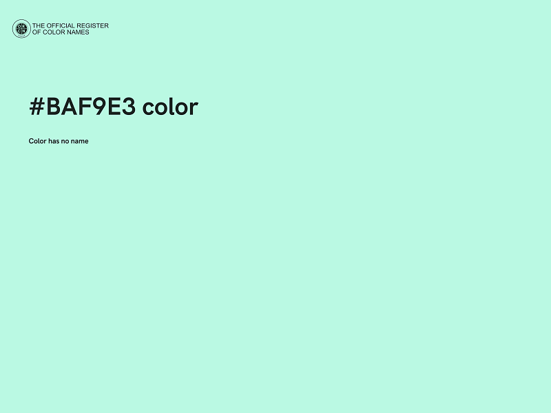 #BAF9E3 color image