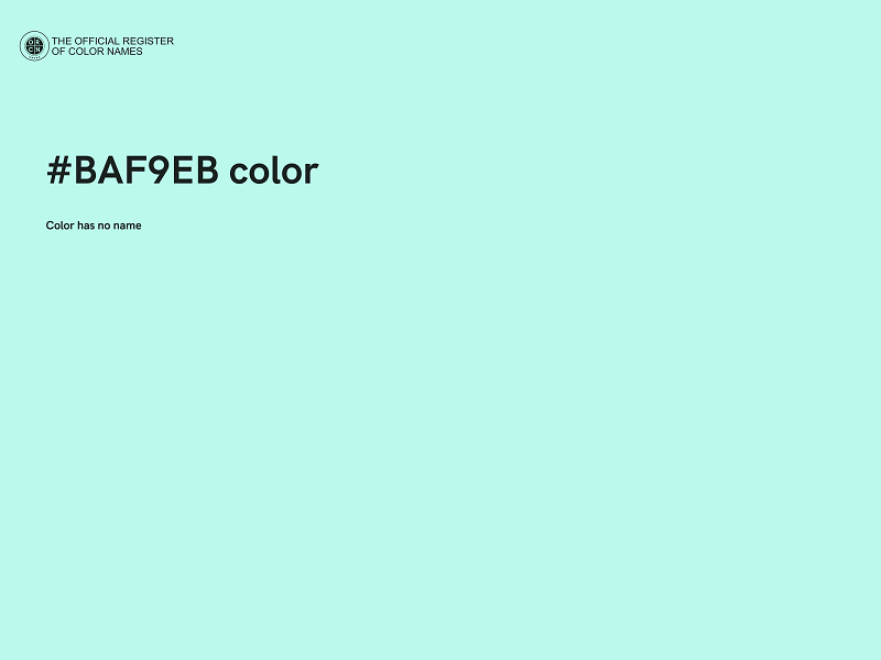 #BAF9EB color image