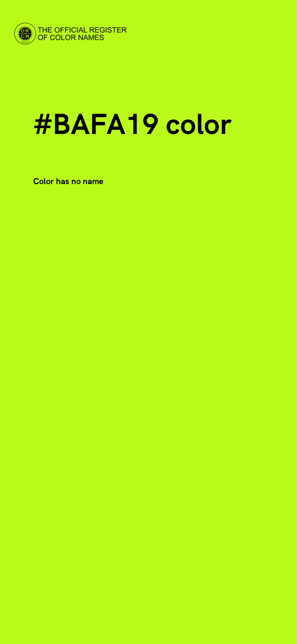#BAFA19 color image